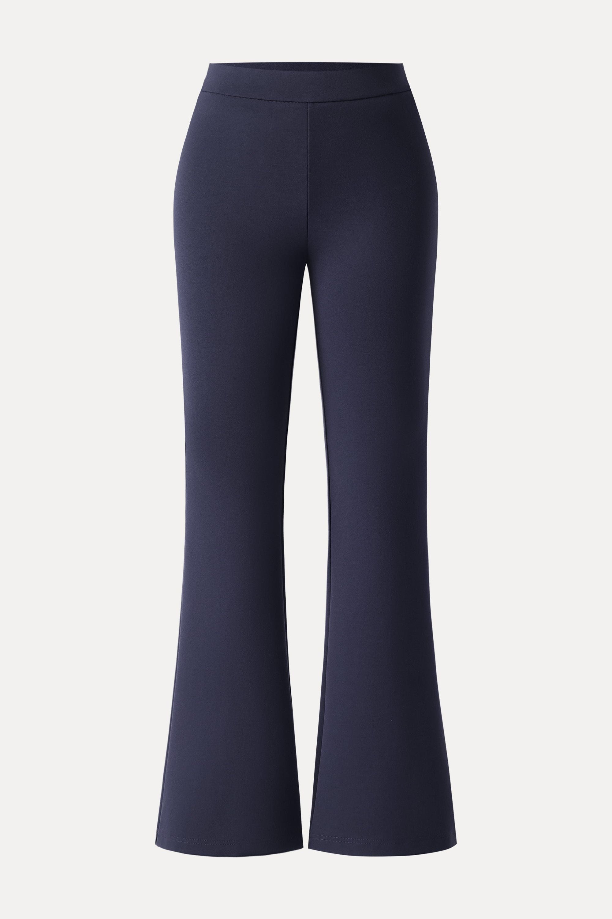 Slimming Ponte High Rise Pull-on Flared Pants