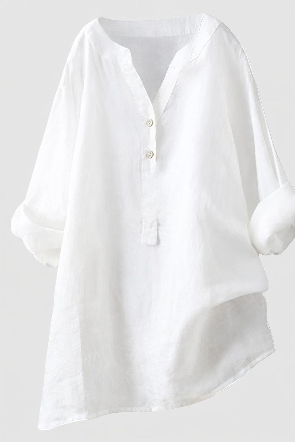 Effortless Linen Button Blouse