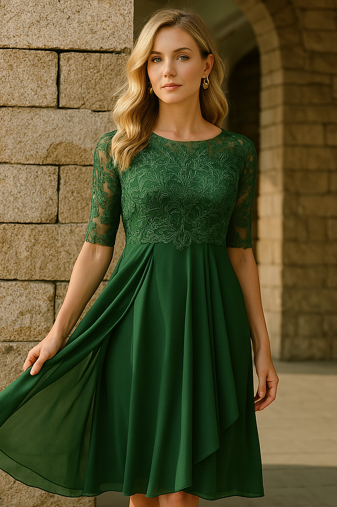 Vestito midi a mezze maniche Serenity Bloom