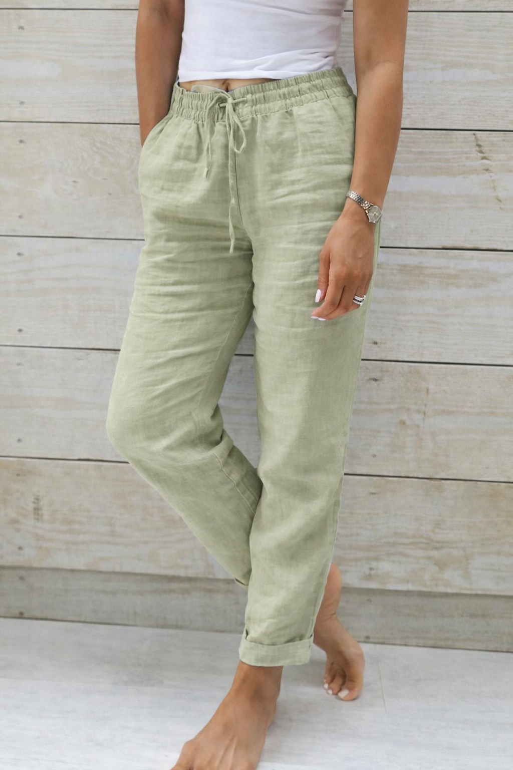 Sage Linen Pants
