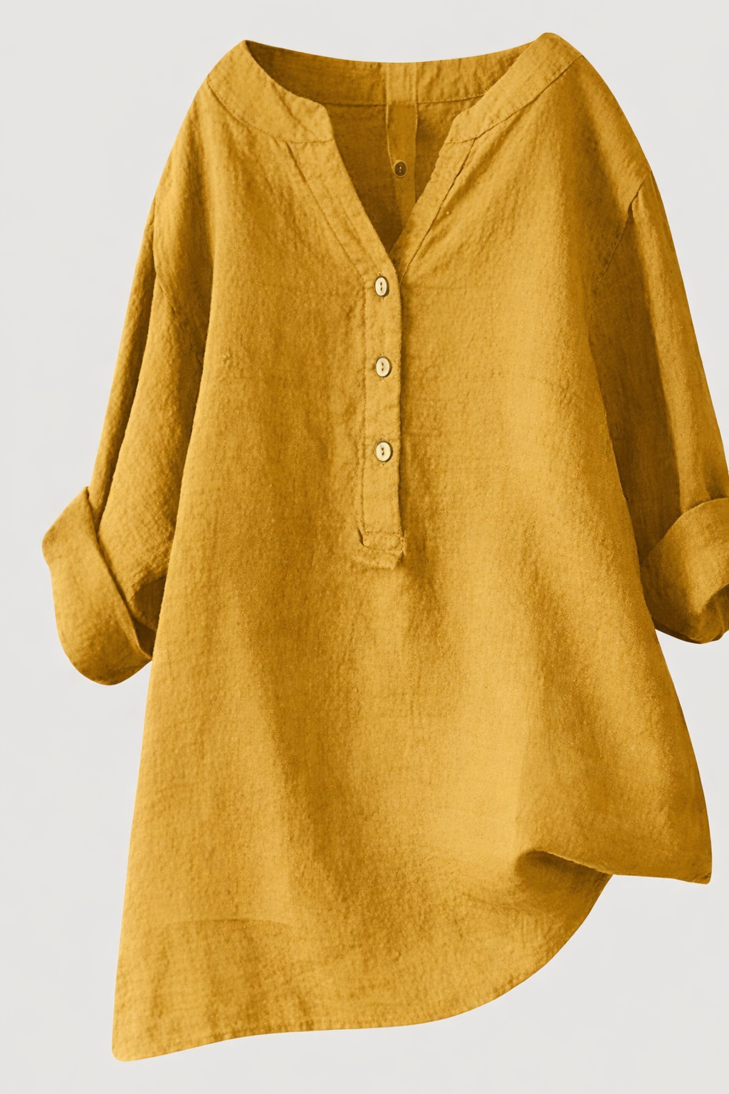 Effortless Linen Button Blouse