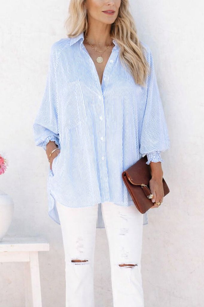 Refined Flow Longline Blouse