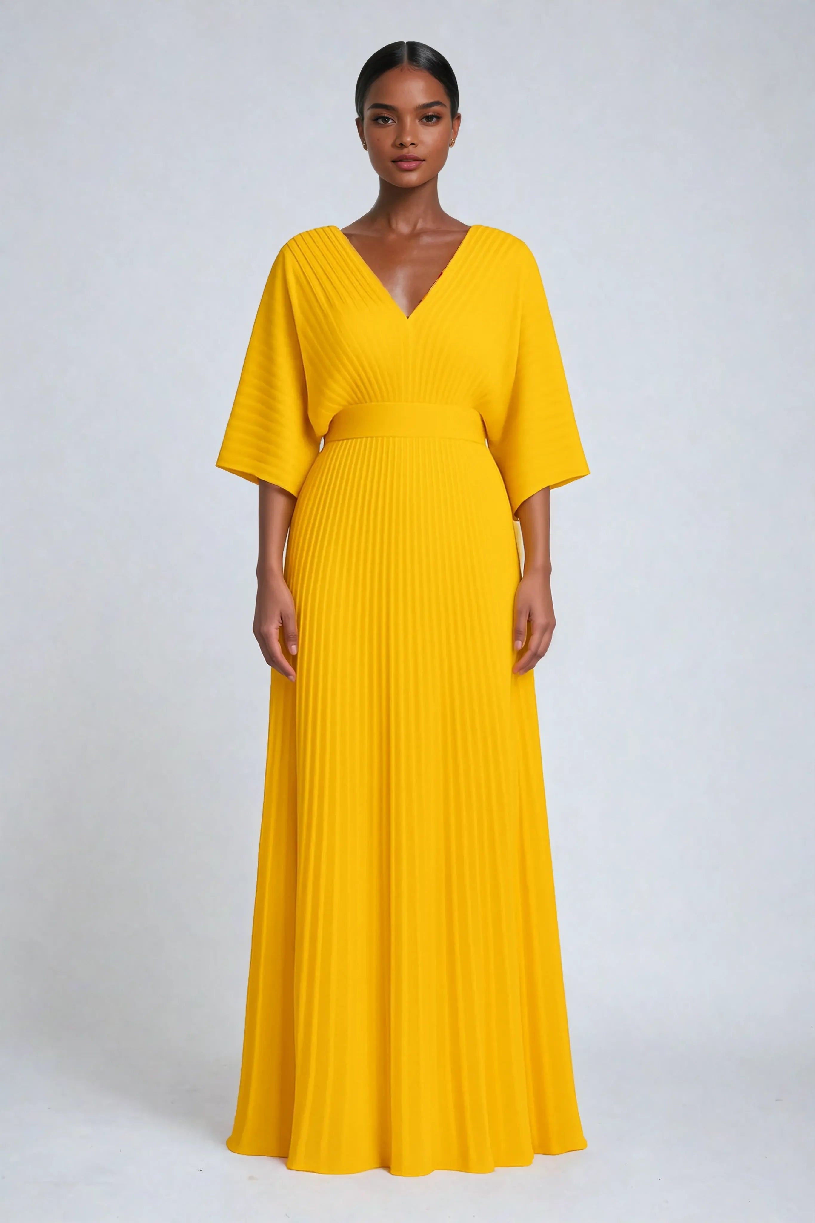 Pleated Elegance Maxi Dress