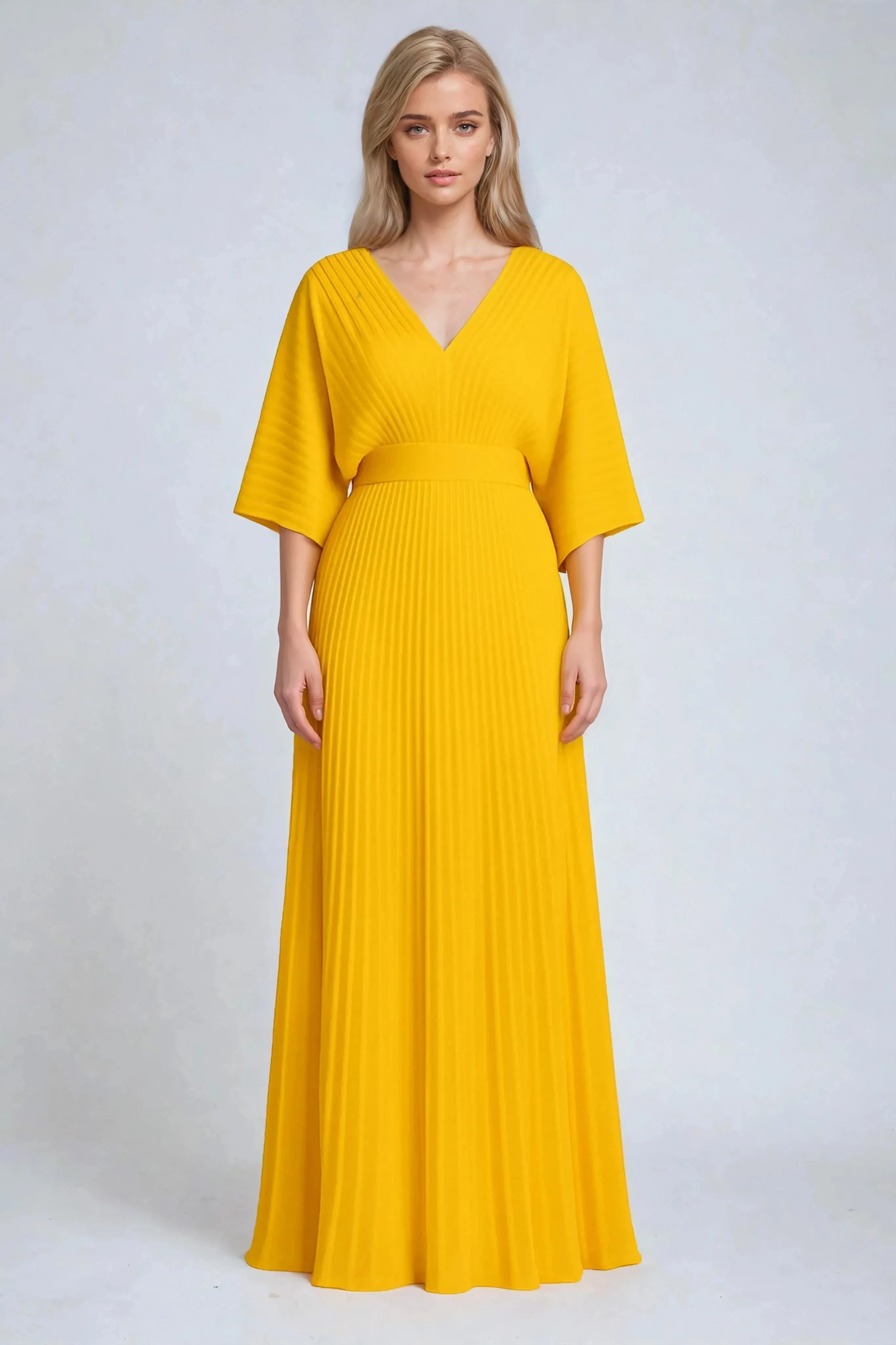 Pleated Elegance Maxi Dress