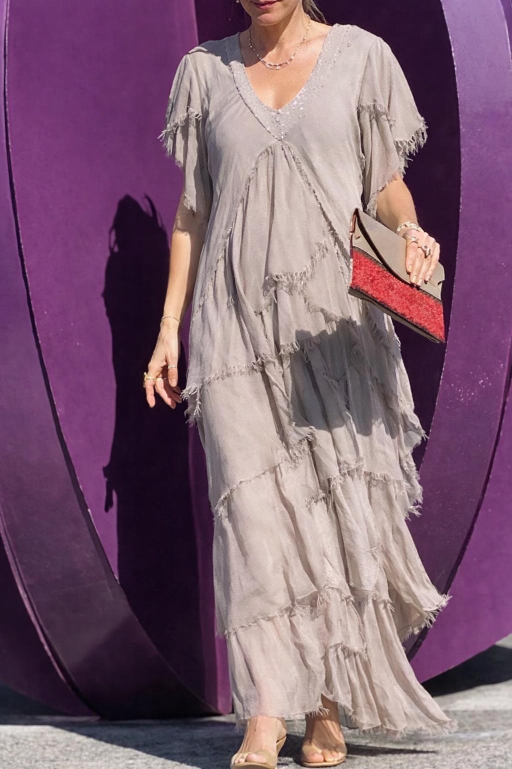 Luxe V-Neck Statement Dress