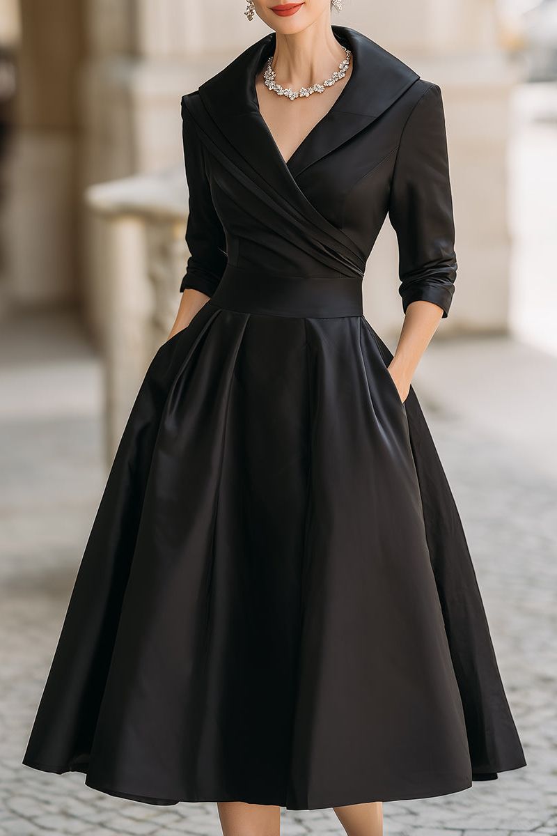 Audrey Satin Midi Dress