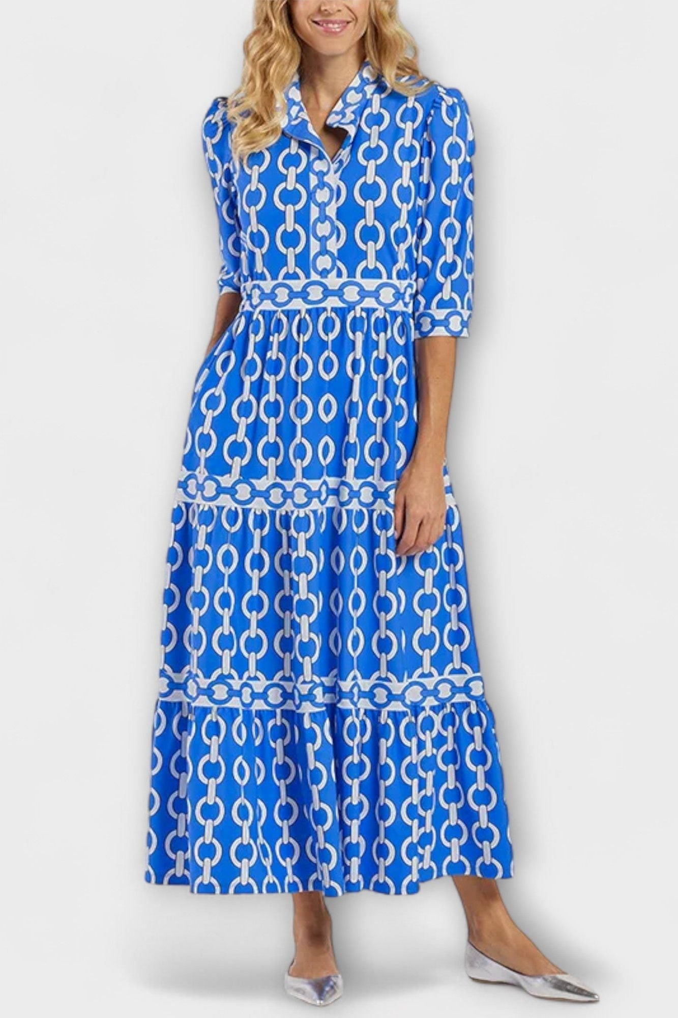 Royal Chain Elegance Midi Dress