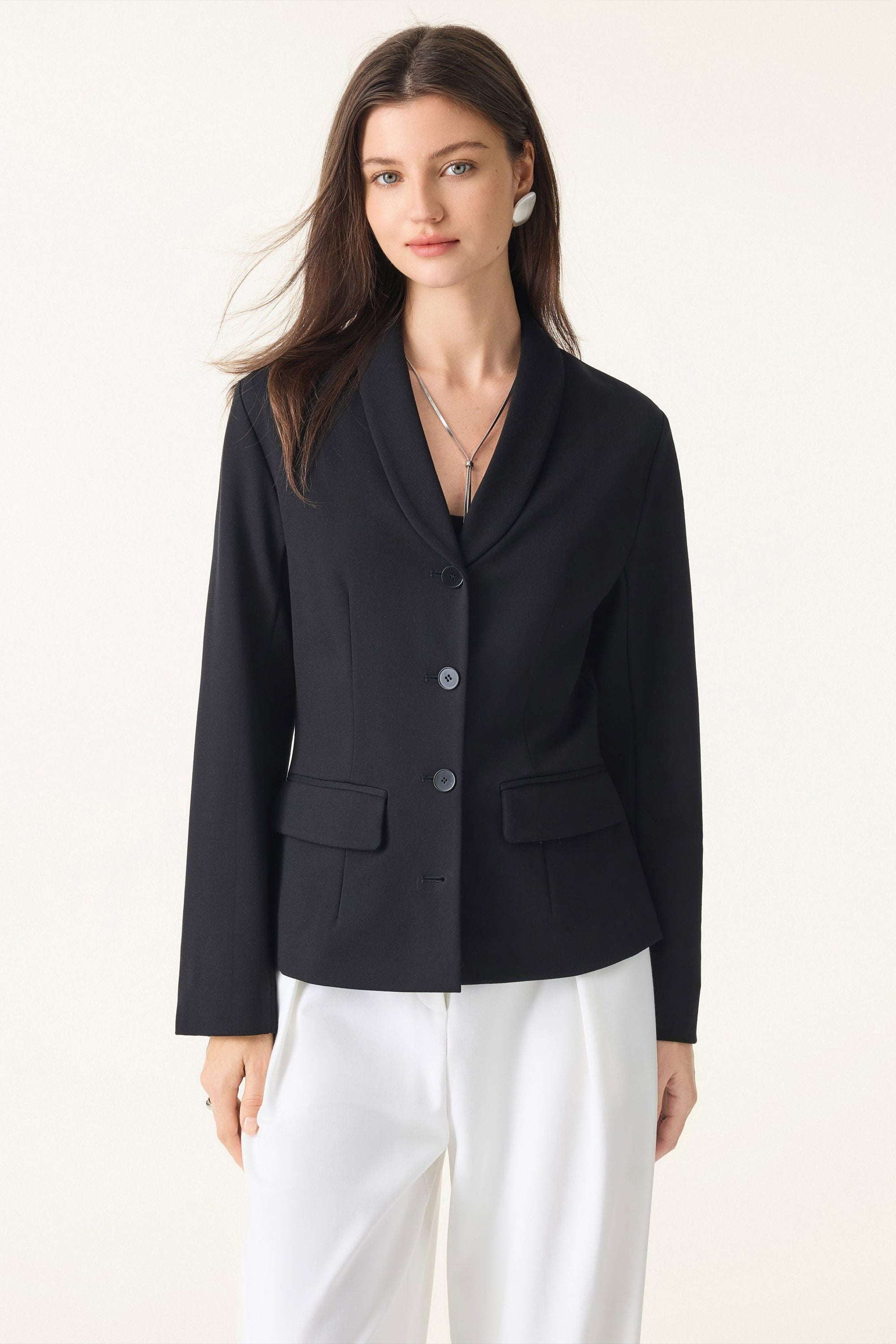 Button Front Blazer