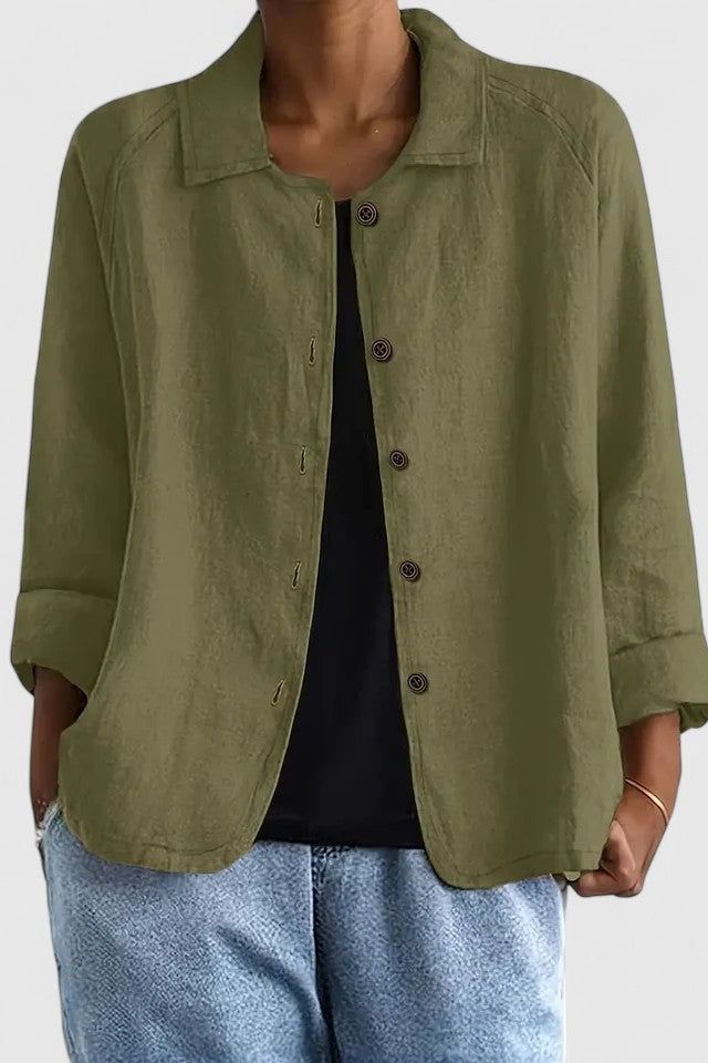 Casual Button Blouse
