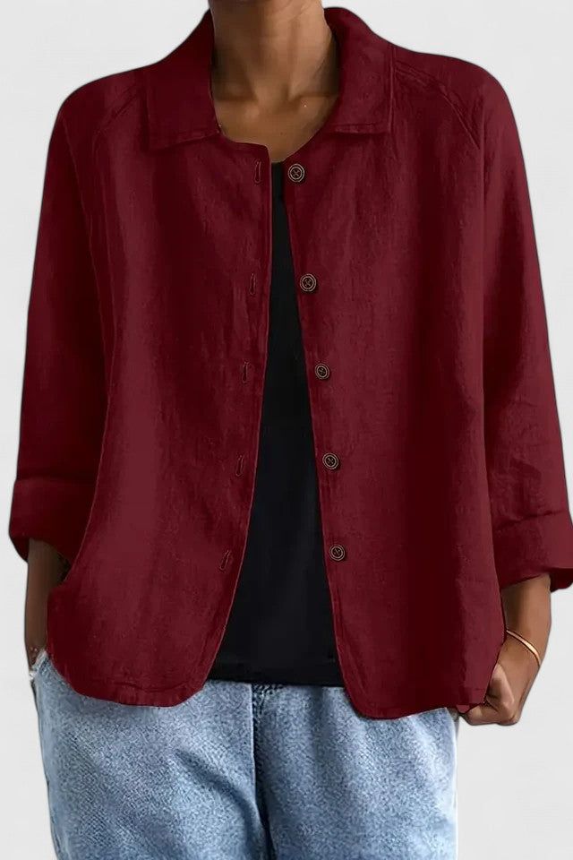 Casual Button Blouse