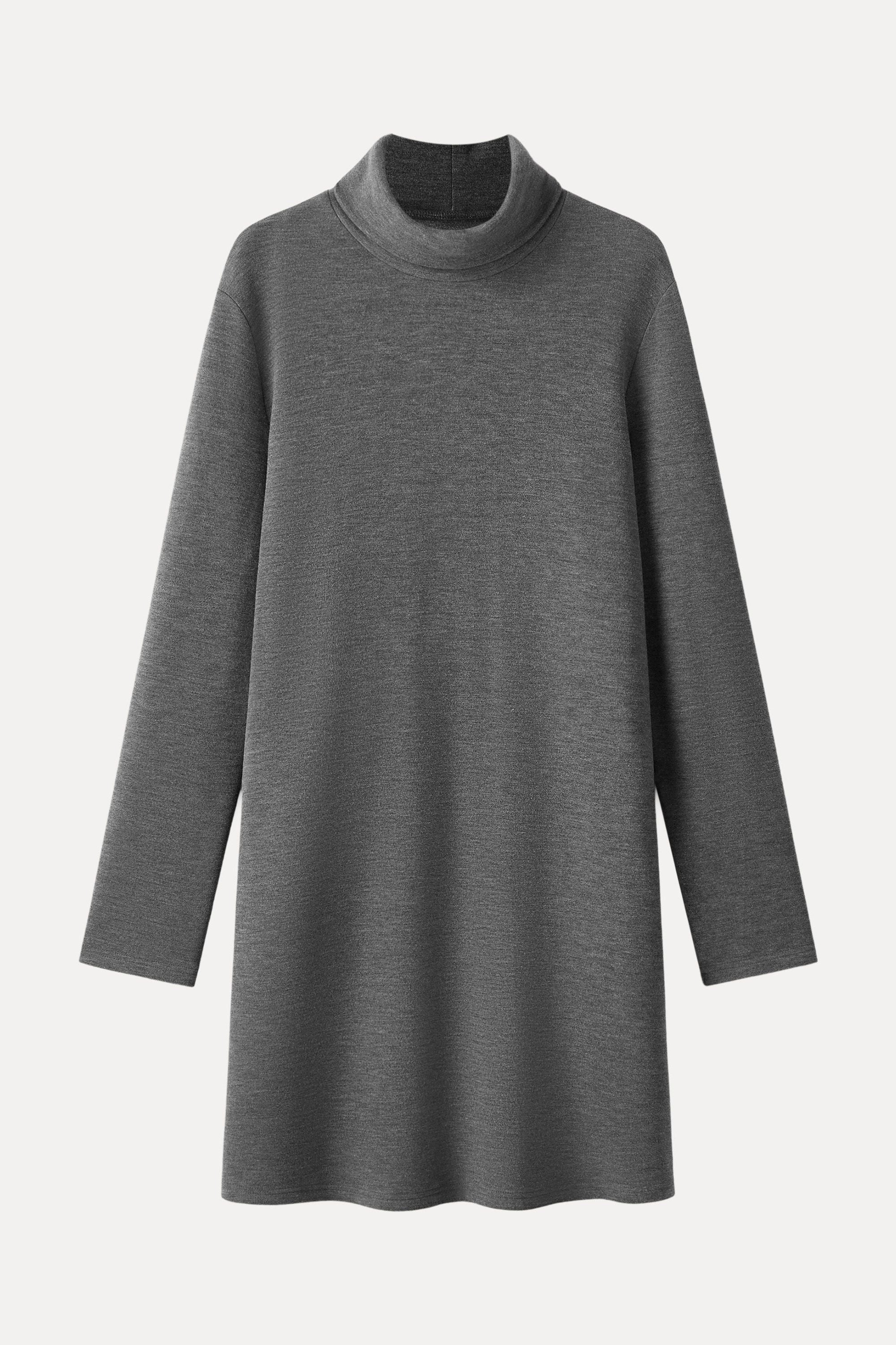 Cozy Warm Turtleneck Mini Dress