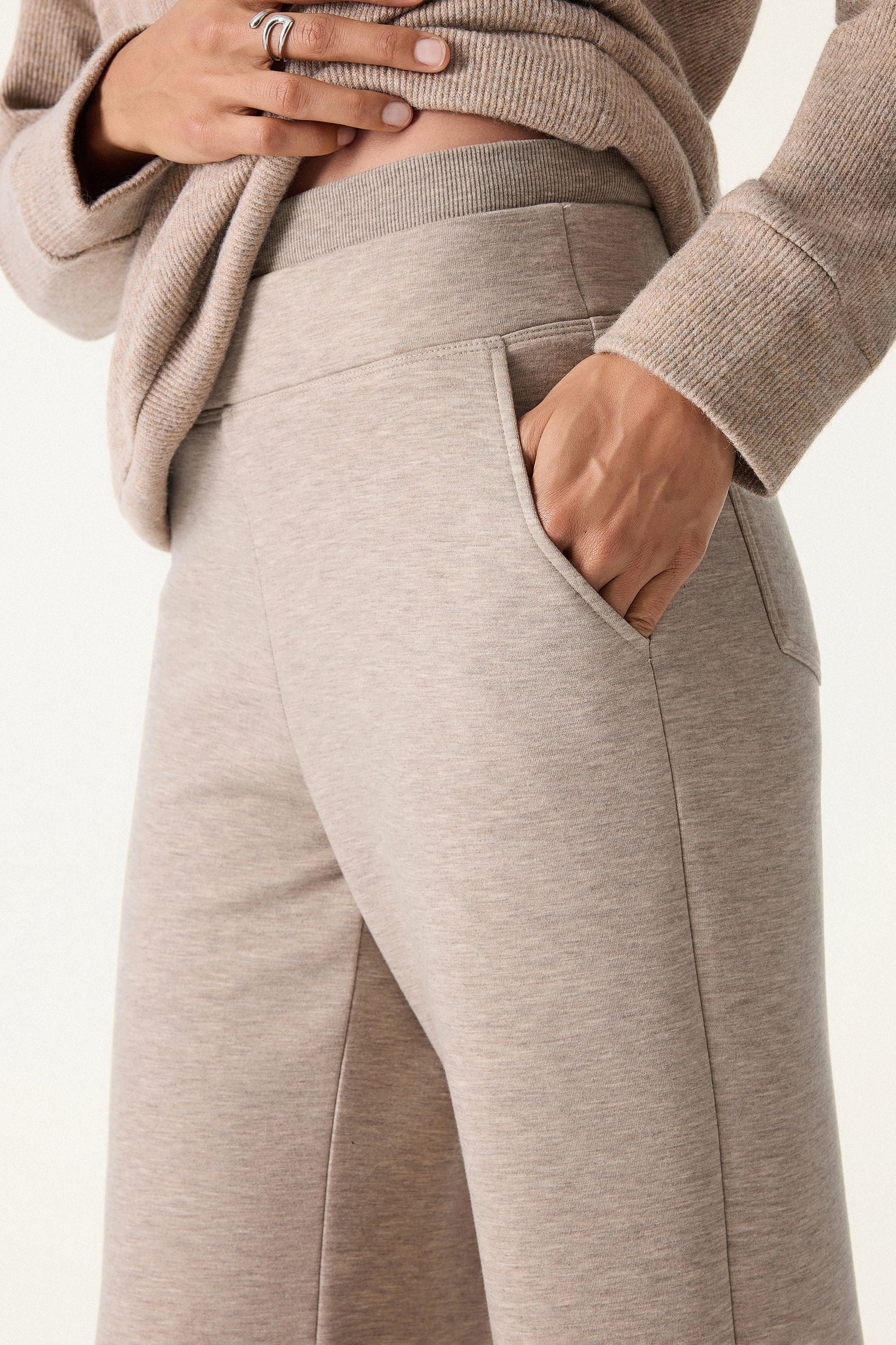 2Pcs Set Jacket & Double Waistband Straight Pants