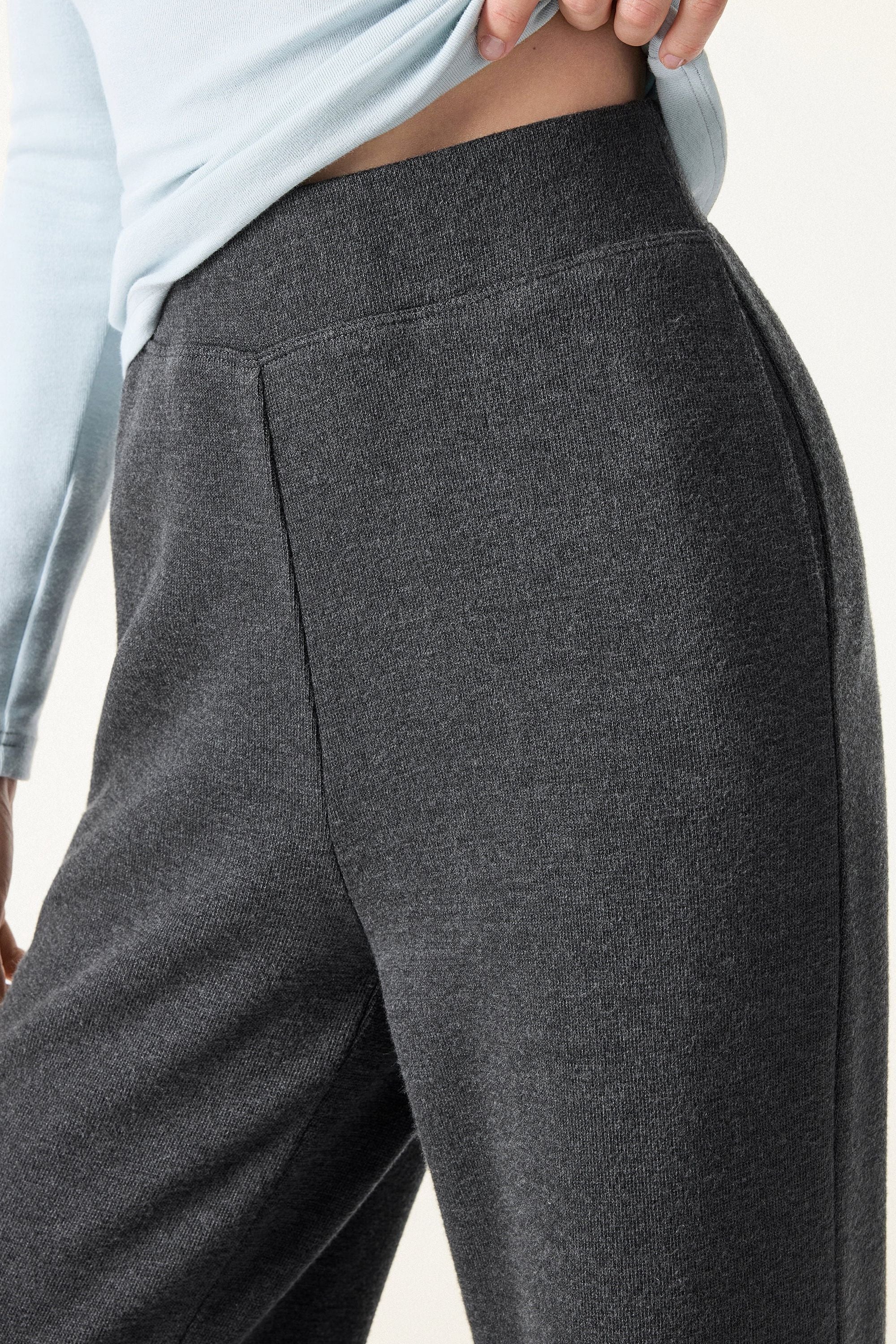 2Pcs Set Long Sleeve Top & Mid Rise Straight Leg Pants