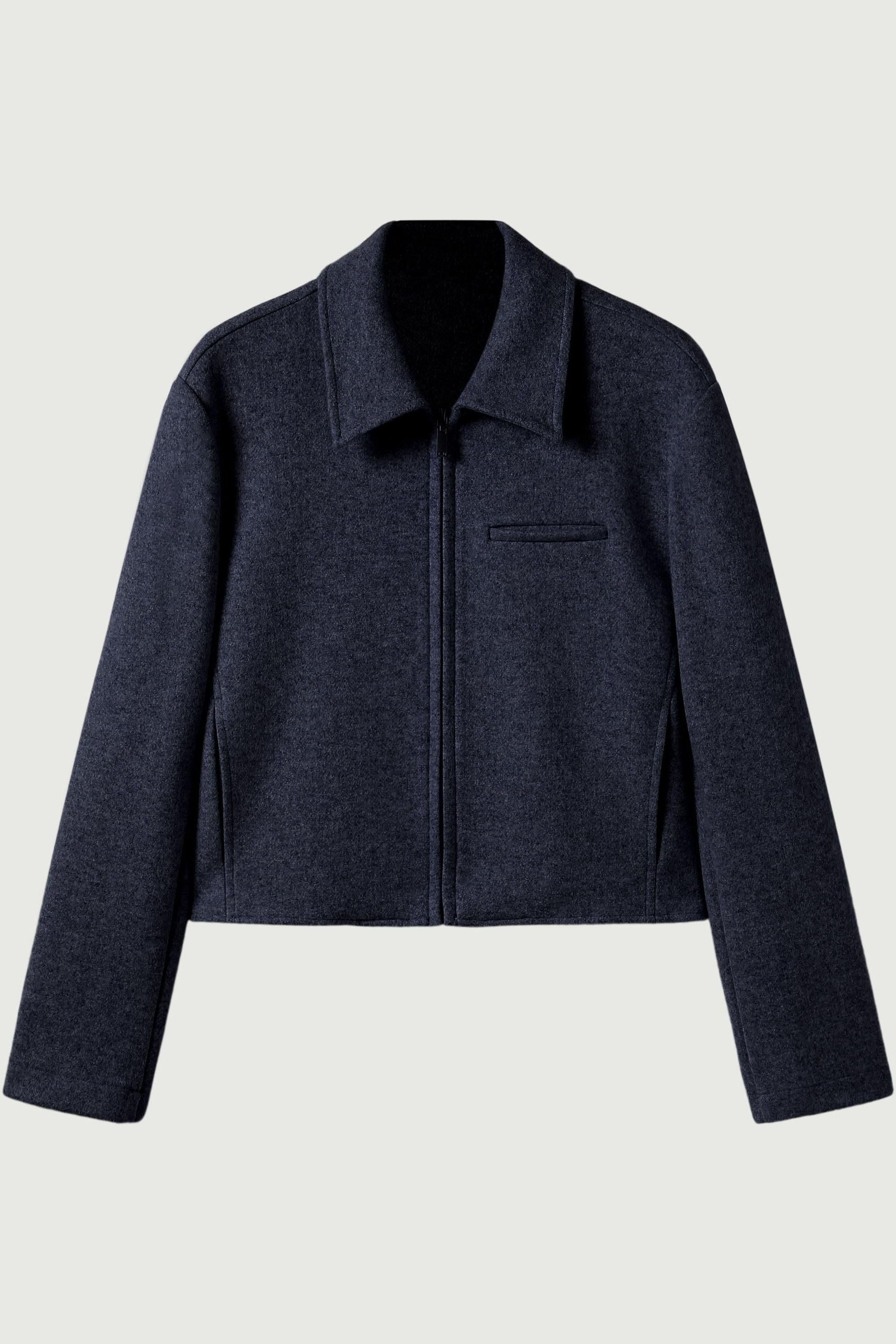 Full-Zip Cropped Jacket