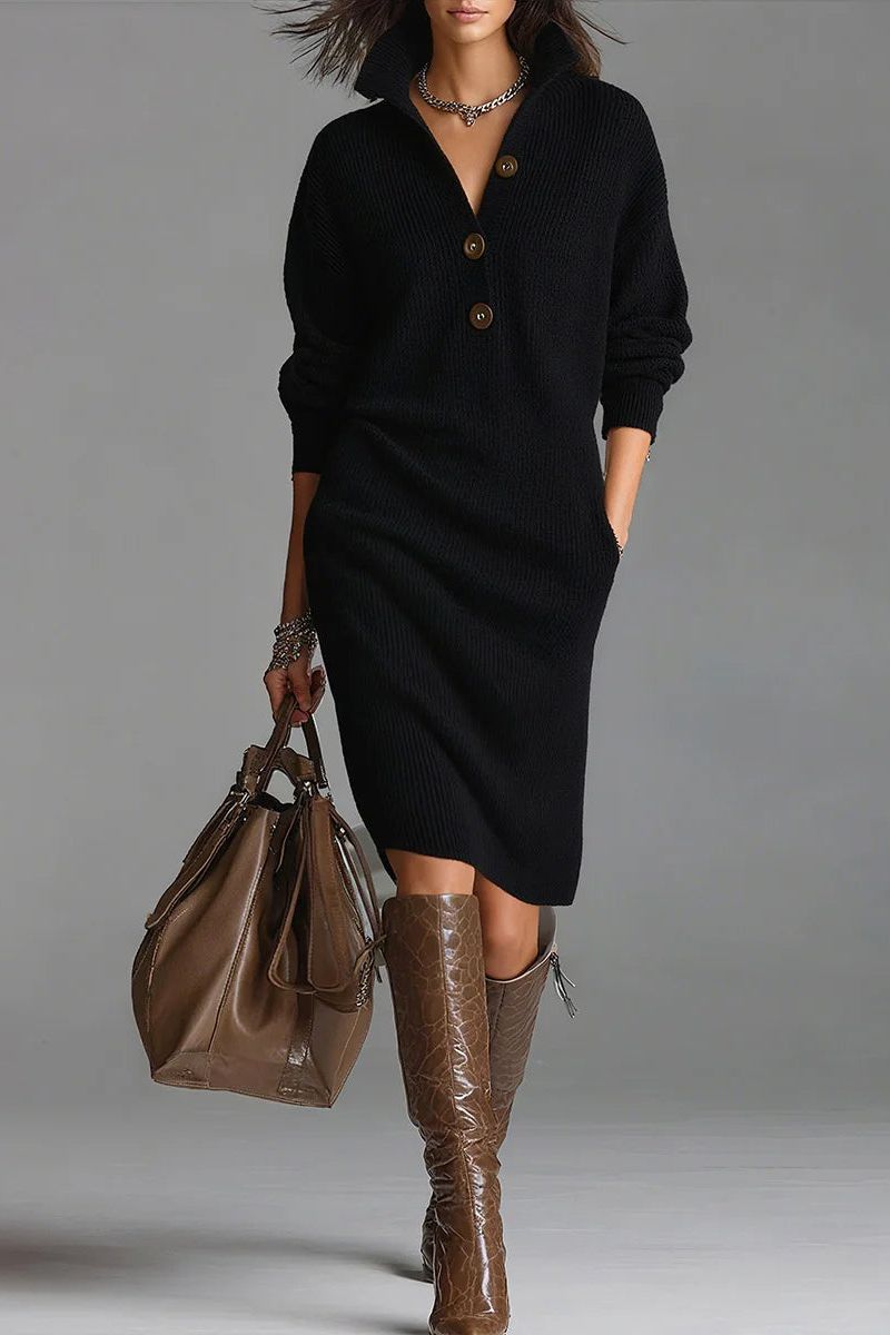 Elegant ribbed midi dress